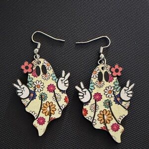 Floral Ghost Earrings - Multicolor